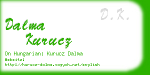 dalma kurucz business card